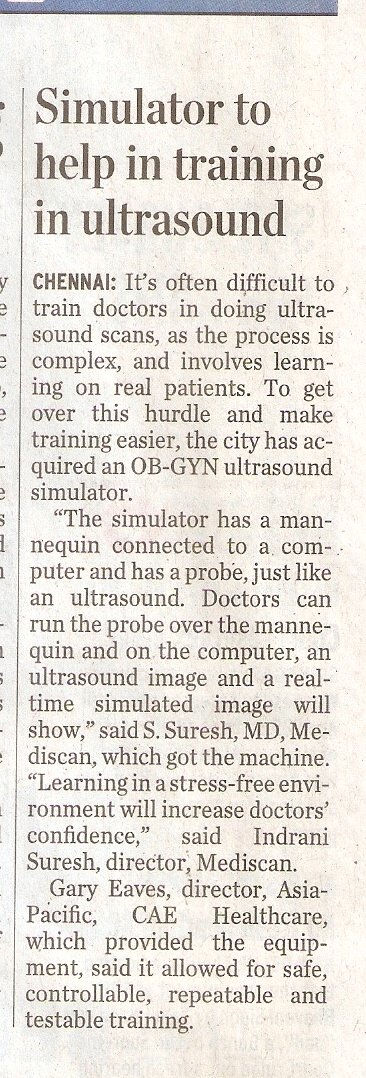 First OBGYN Ultrasound Simulator in India India mediscan systems 