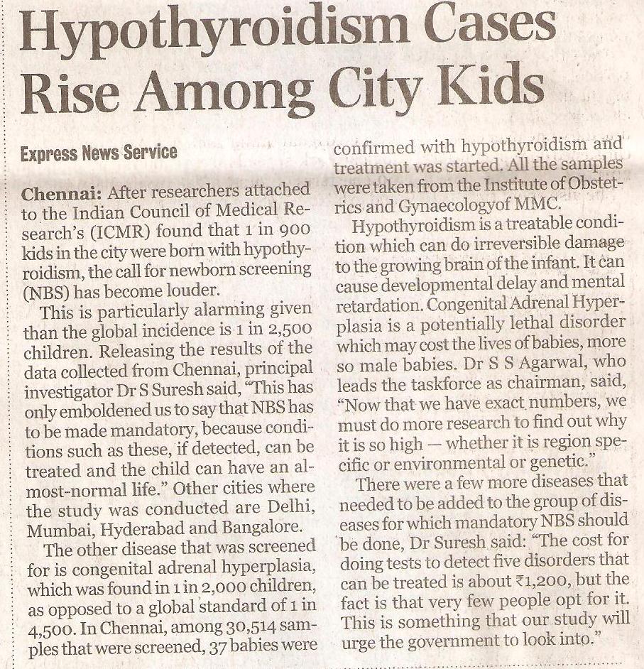 Hypothyroidism Cases Rise Among City Kids